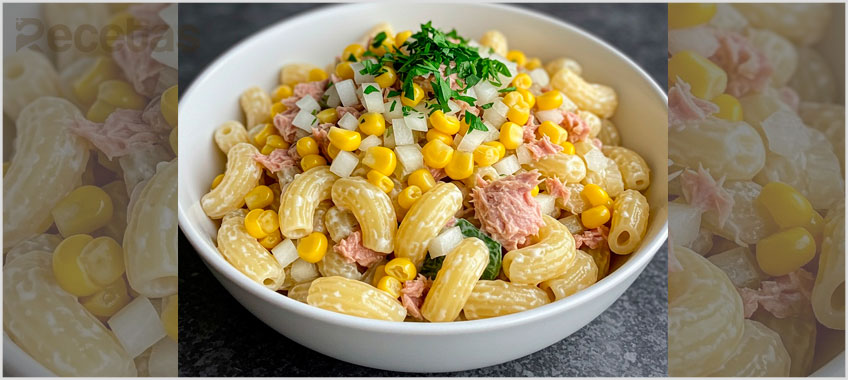 Ensalada de coditos con atún